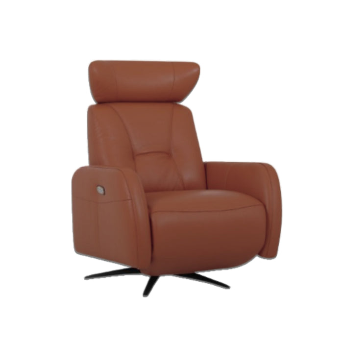 Leather club chair discount recliner